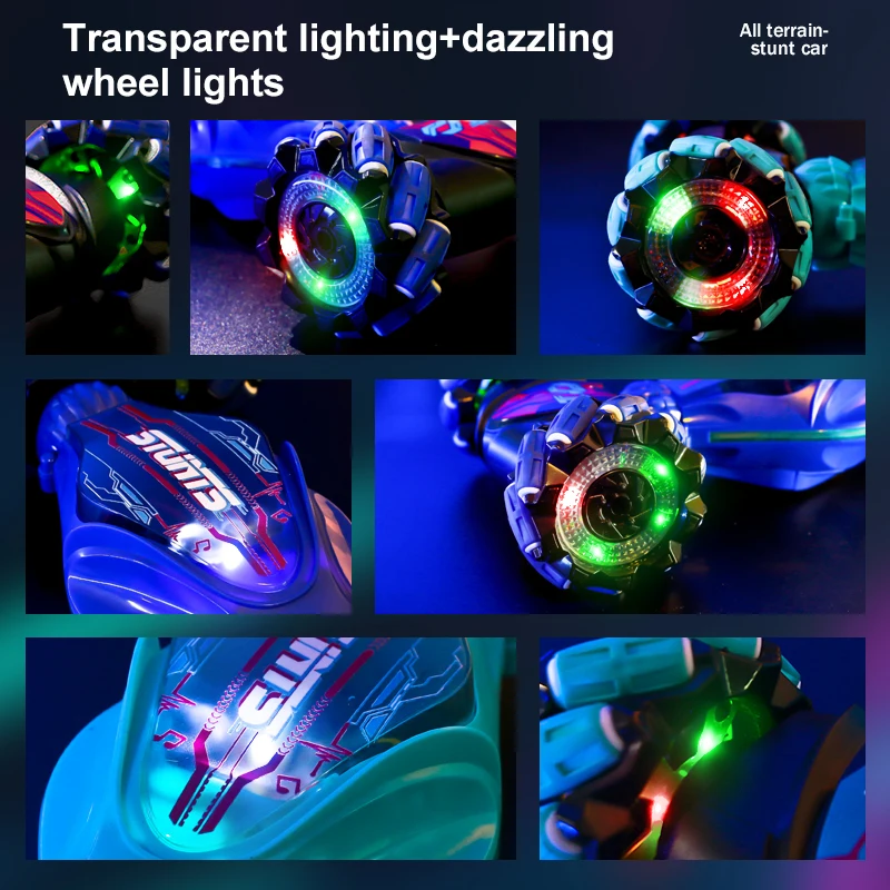 BGTOY 4WD Stunt RC Car With LED Light Deformation Twist Climbing Radio Remote Control Car Electronic Toys For Kids Boys Gifts 2