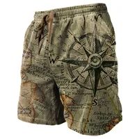 Summer Beach Shorts Compass 3D Print Men Women Holiday Casual Surfing Board Shorts Oversized Swimwear Trunks Kids Male Clothing 1