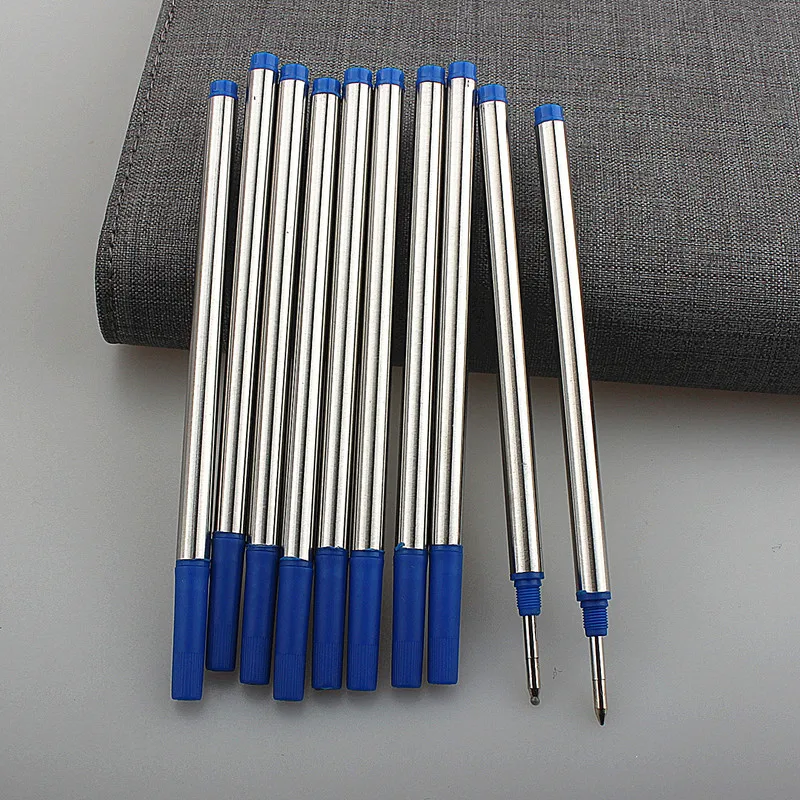 5/10PCS Rotary port Black for blue Ink Refill 0.5mm Nib Business office School office stationery Rollerball Pen refills jinhao rotary port blue