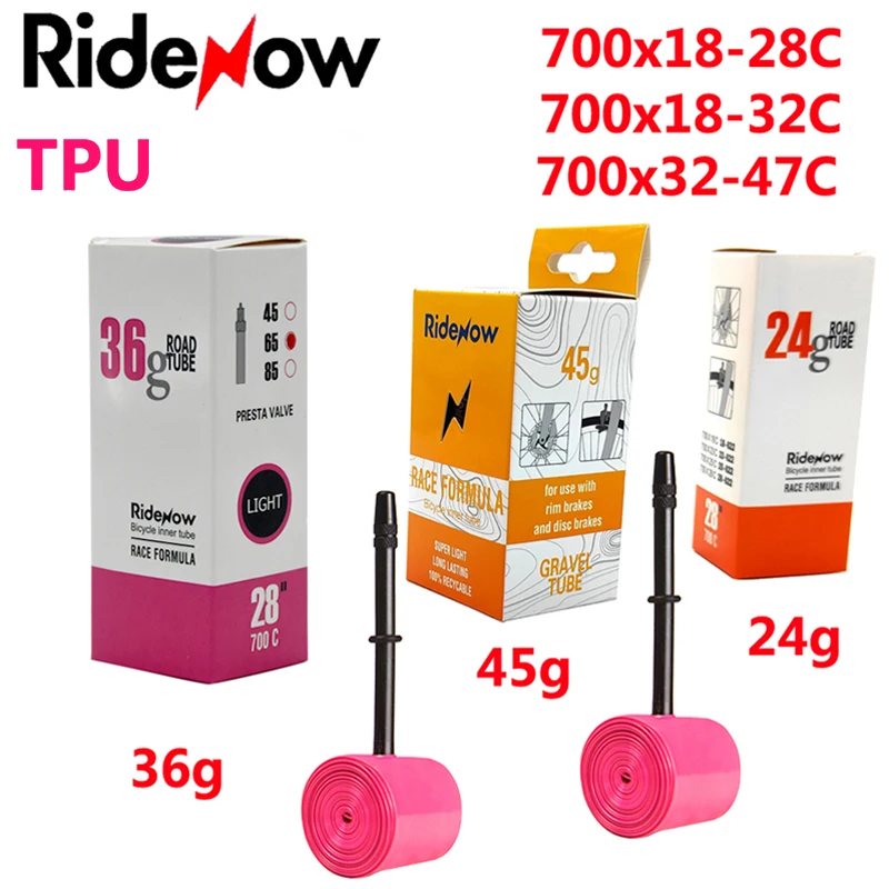 Ridenow Tpu Road Bicycle Inner Tube 700x18c 23c 25c 28c 32c 35 37 40