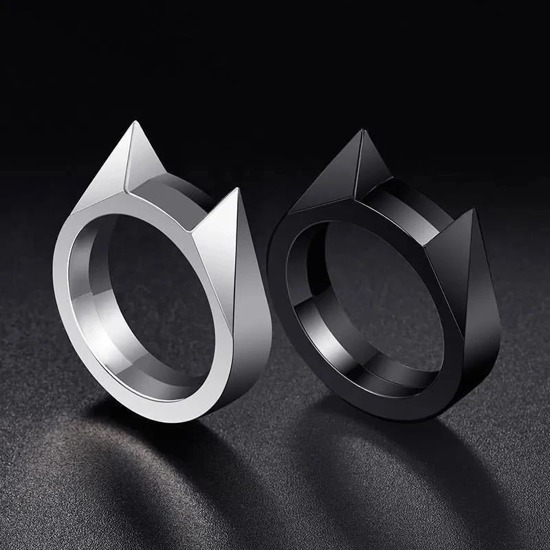 Metal Cat Ear Self-Defense Ring 4