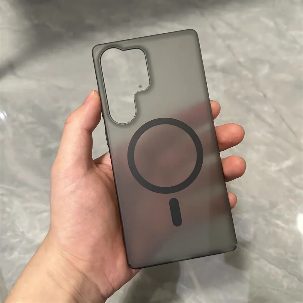 Slim Matte Clear Magnetic Phone Case with MagSafe Compatibility