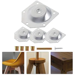 Fixed Cushion Nuts Doitool Fixator Furniture Leg Attachment Plates T-Plate M8 Sofa Legs Hanger Bolts Converters