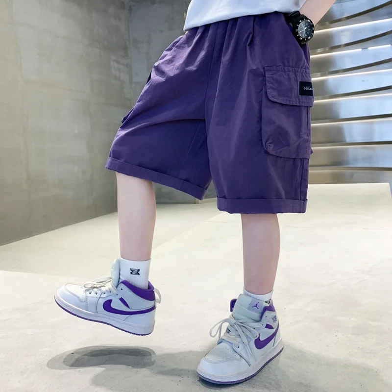 

Детские летние шорты, новинка 2024, Повседневная модная модель в Корейском стиле, тонкие пиратские шорты, брюки-карго