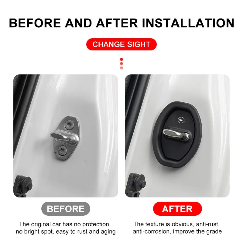 Car Door Lock Buckle Protector Cover - Anti-Rust and Buffer Protection