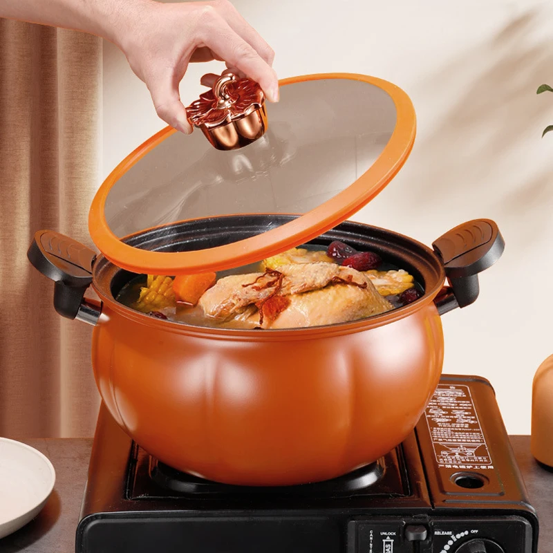 Pumpkin pot 8L Multifunctional Plumpy Non-stick Micro Pressure Pot Kitchen Induction Cooker Gas Stove Universal Soup Pot