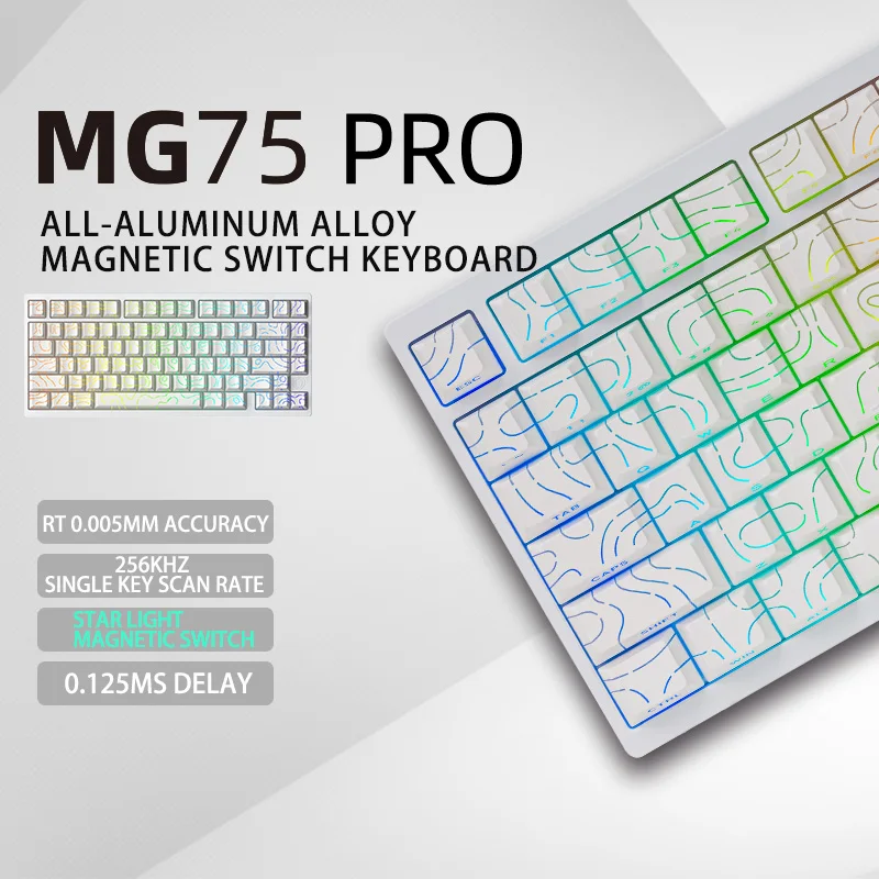 IROK MG75 PRO MAX 8K 磁気スイッチゲーミングキーボード 0.005mm RT