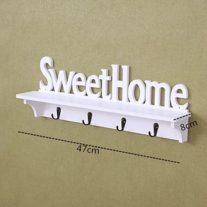 Sweet Home Wall Hooks Key Holder Storage Rack Shelf Kitchen Bathroom Organizer keys holder wall home key holder wall hook rack 2