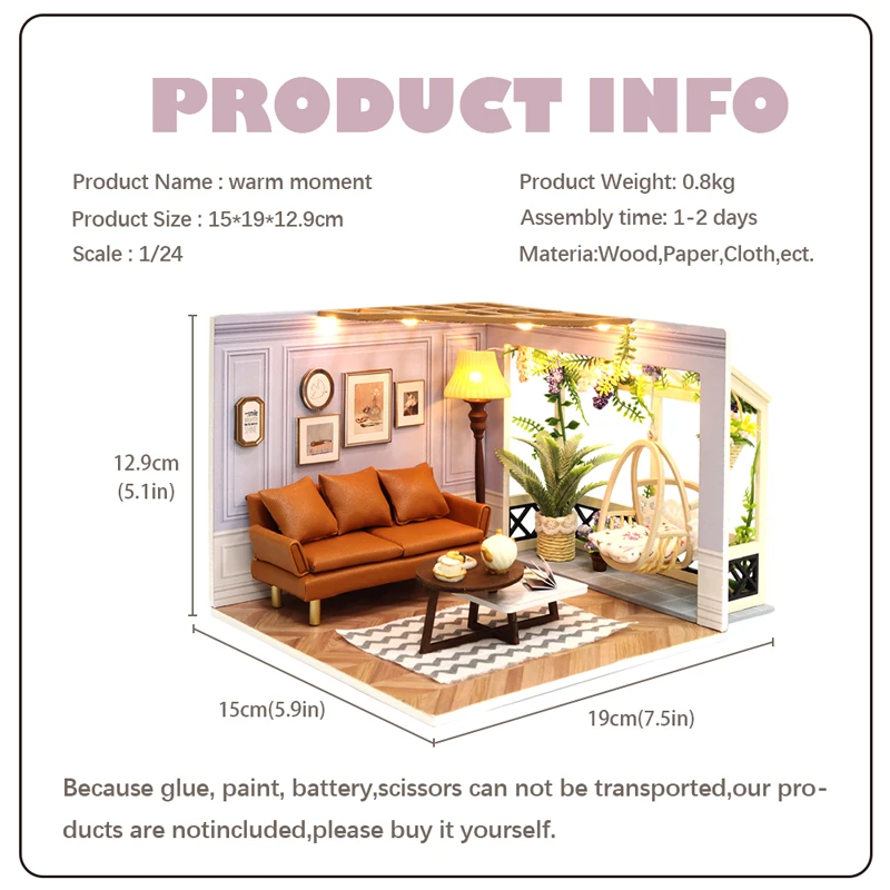 Warm Moment DIY Miniature Room Kit