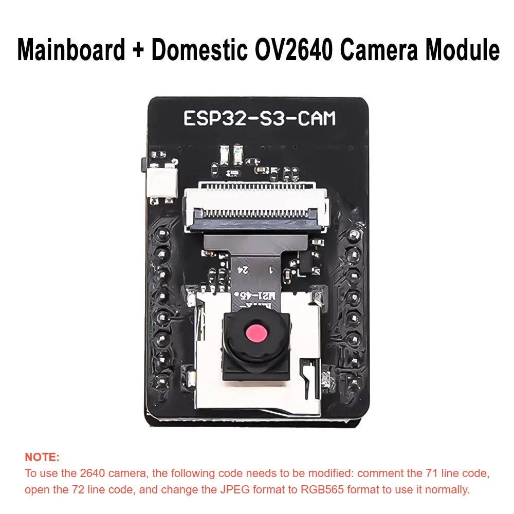 ตัวเลือกสินค้า บอร์ดพัฒนาบลูทูธ Wi-Fi ESP32-S3-CAM ไมโคร USB โมดูล N16R8 ESP32-S3-WROOM-1ออนบอร์ดพร้อมกล้อง OV3660 OV2640