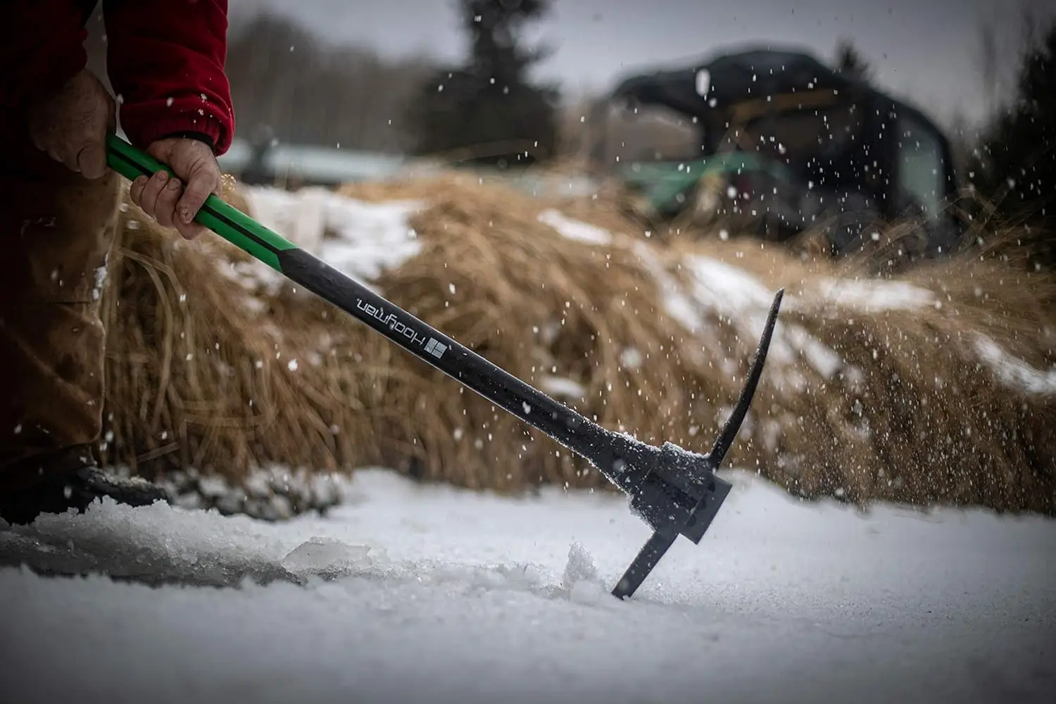 Pick Mattock with Heavy Duty Forged Head Construction, Solid Fiberglass Core, Ergonomic No-Slip H-Grip Handle, Garden Pick Axe
