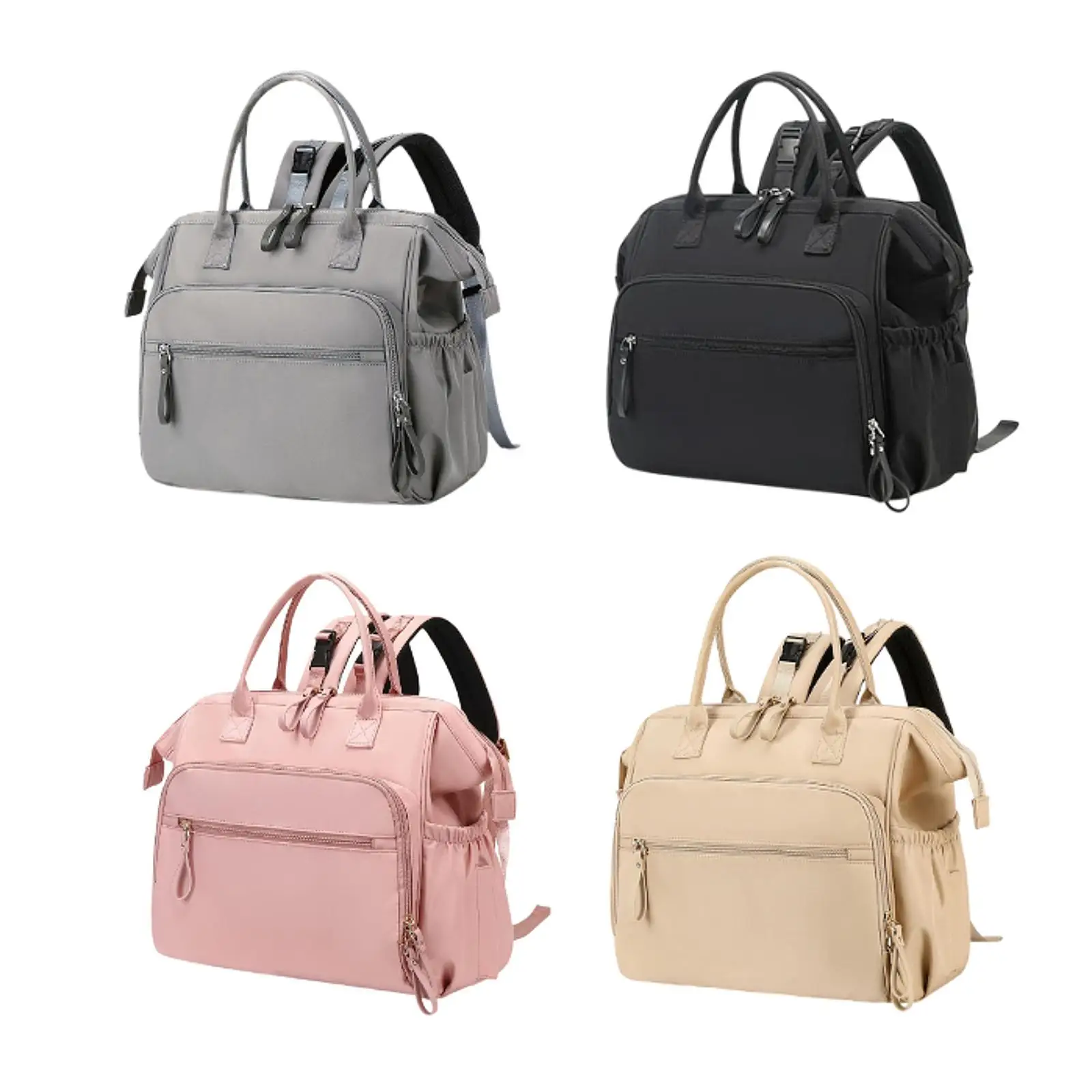 Travel Diaper Tote Large Capacity for Mummy Wide Open Top Baby Diaper Bag