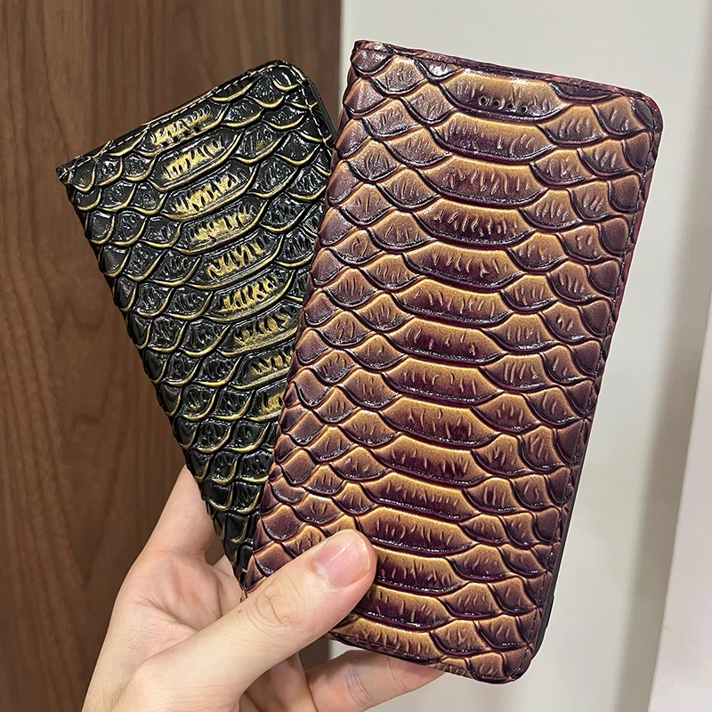 Premium Genuine Leather Flip Wallet Phone Case Cover