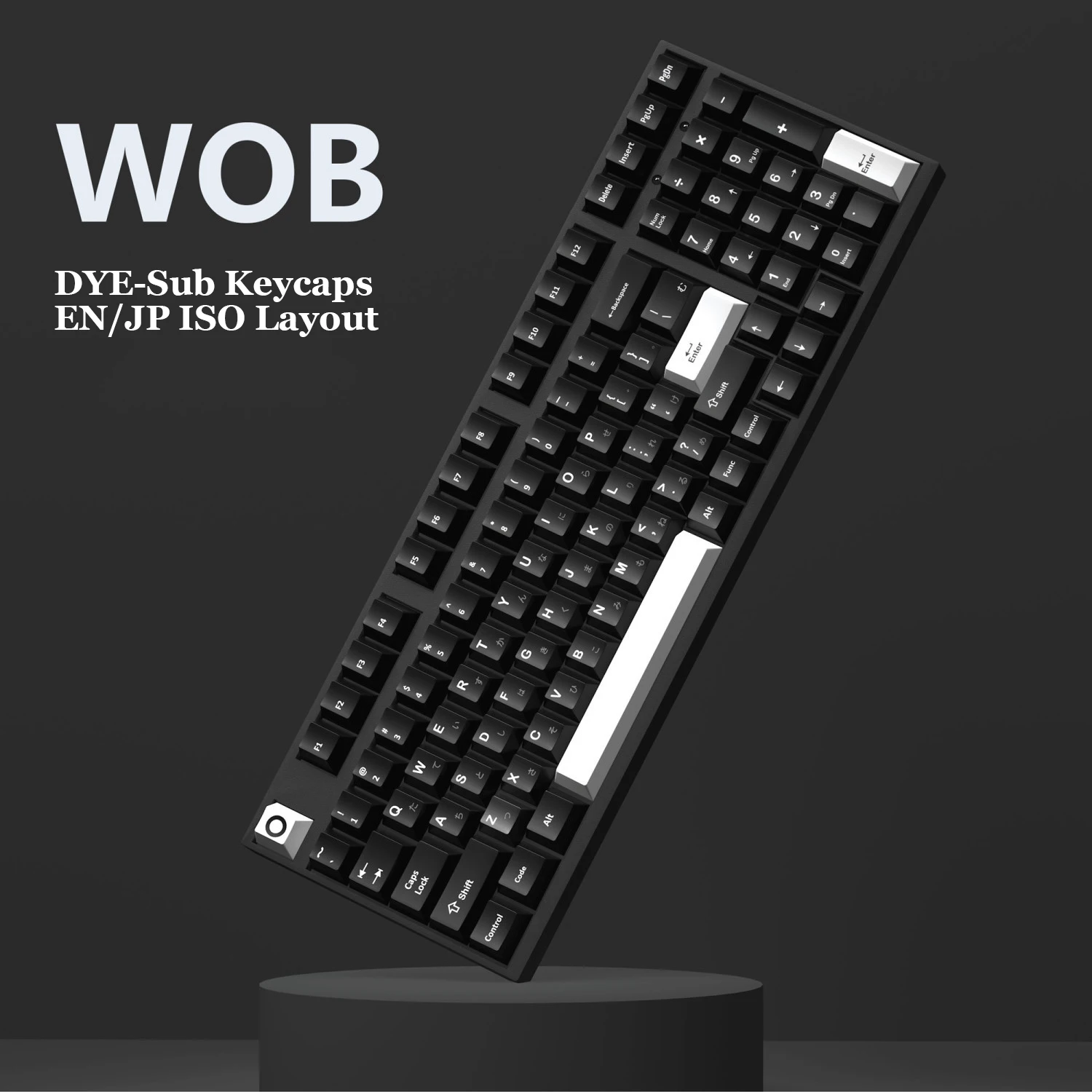 

Cherry Profile WOB/BOW Keycap 133 Keys Dye Sub PBT Keycaps For Gateron Cherry MX Mechanical Switches Gamer Keyboard ISO Layout