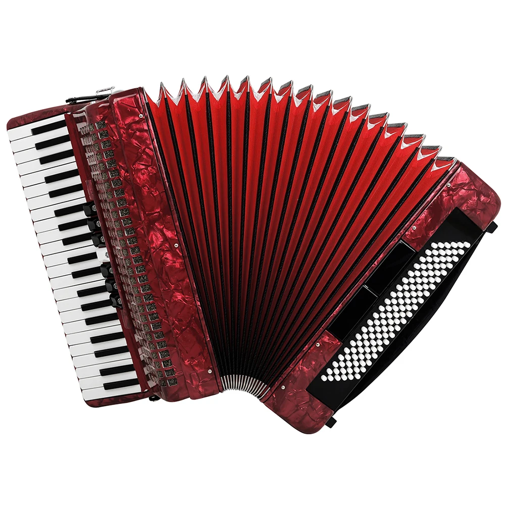Professionelle Tastaturinstrumente, Akkordeon, 120 Bässe, 41-Tasten, Akkordeon mit Riemen, Tasche, Zubehör zum Spielen – Detail 7