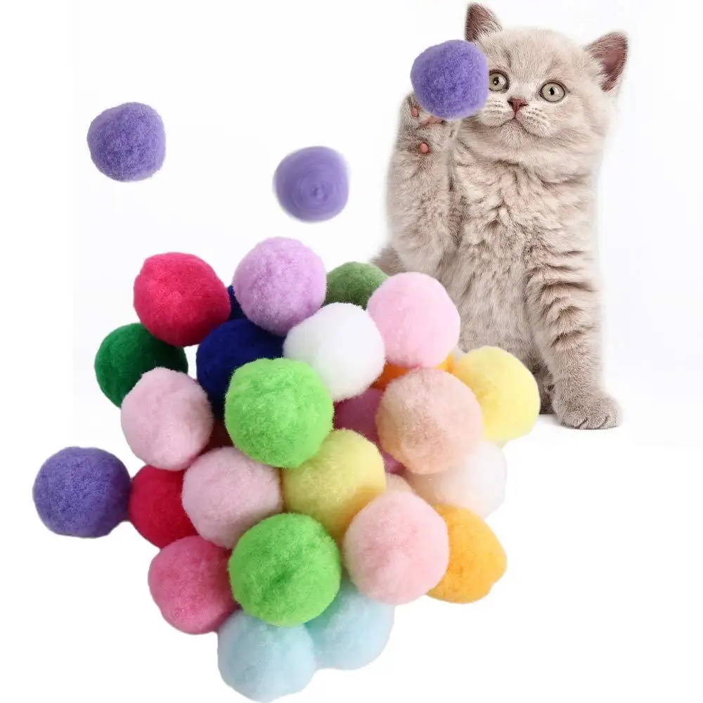 

Bite-resistant Plush Kitten Puppy Indoor Play Colorful Interactive Cat Toys Pet Accessories Chew Training Toy Cat Stretch Ball