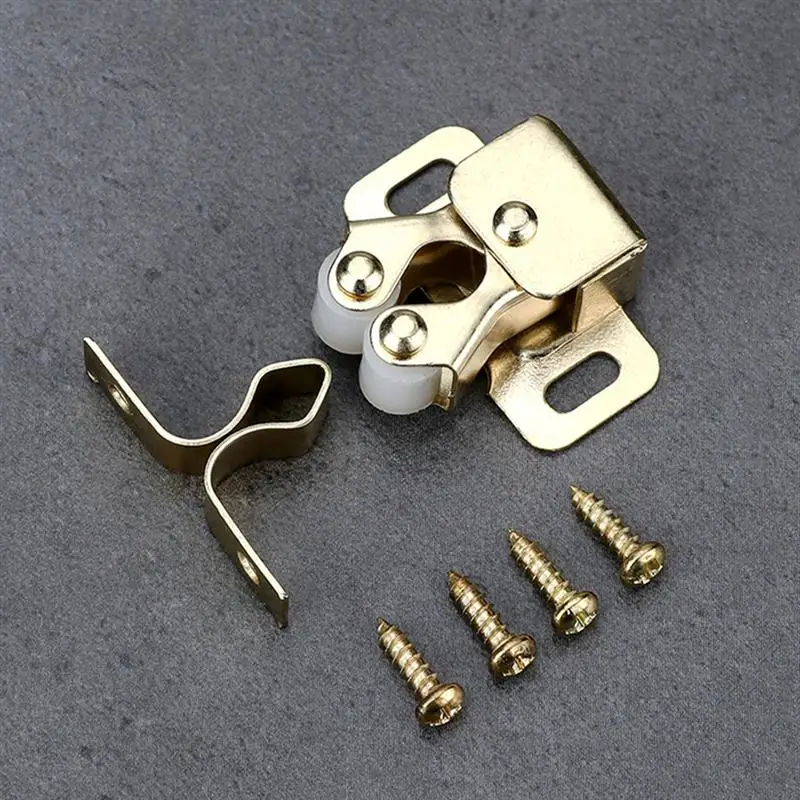 20pcs Latches Spring Cabinet Latches Cupboard Ball Roller Catch Ball Door Clip Double Roller Lock Door Latch Spring Buckle
