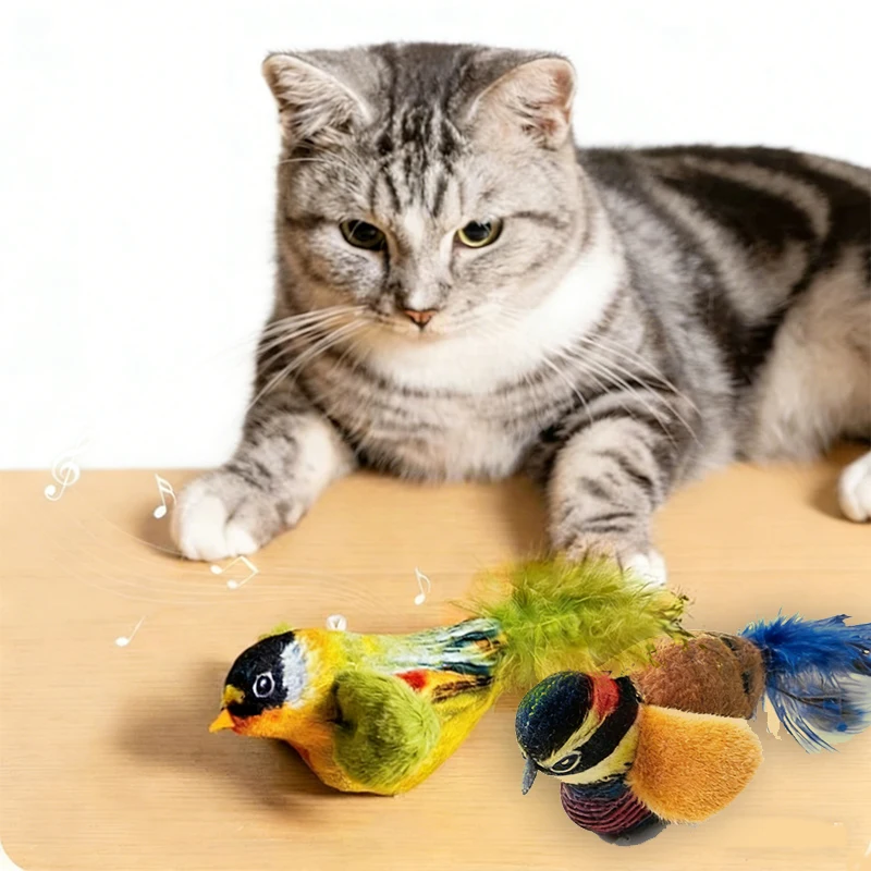 Interactive Hanging Cat Teaser Toy with Sound and Catnip