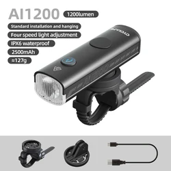 CYCLAMI SoRider High - Brightness Bicycle Headlight - 1200 Lumen Aluminum Alloy Front Lamp for MTB and Road Cycling Safety (CYCLAMI AI - 1200)