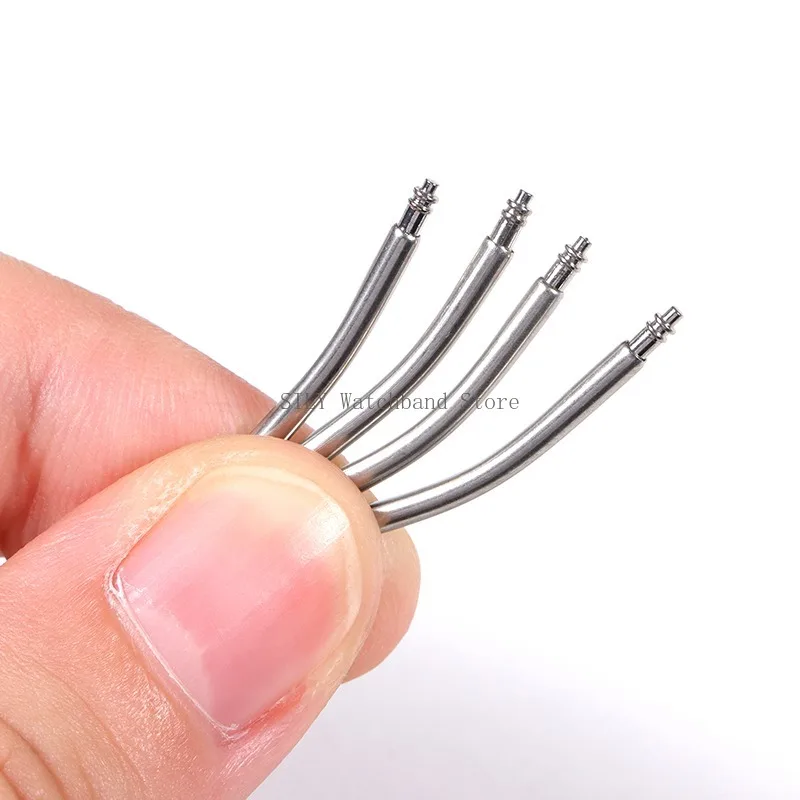 Curved Stainless Steel Watch Band Spring Bars - 10pcs