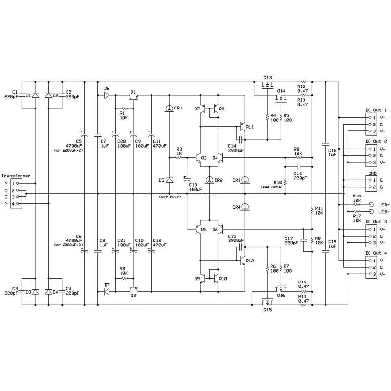 Nvarcher Sigma22 HIFI Ultra Low UV Noise Field Tube Discrete Component DC Voltage Regulator Positive And Negative Servo Power