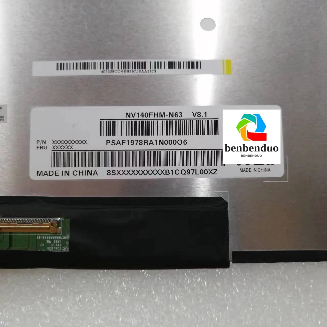 NV140FHM-N63 V8.1 B140HAN03.2 NV140FHM N63 1920x1080 FHD, BOE 14.0 노트북 LCD WLED 디스플레이, eDP 30 핀 슬림 매트 패널