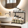2 Tier Under Sink Organizer Kitchen Metal Sliding Drawer Height  Adjustable Cabinet Organizer Kitchen Organizer 3