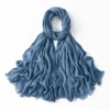 Écharpe Hijab Royan en coton froissé pour femmes musulmanes, châles longs et doux islamiques, enveloppes courtes à pampilles, accessoires Bufanda