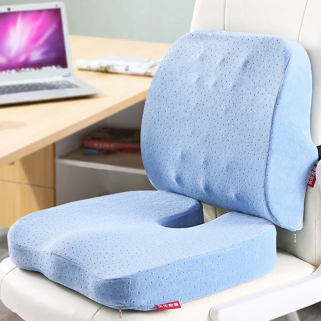 Memory Foam Seat Cushion Orthopedic Pillow Office Chair Cushion Lumbar  Cushions Car Seat Butt Hemorrhoid Coccyx Vertebra Sets - AliExpress