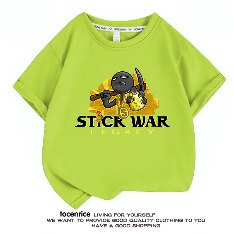 

New Stick War Legacy T-shirt Boys Girls Summer Cartoon T Shirt O-neck Casual Tshirt Kids Short Sleeve Children Tops Tees