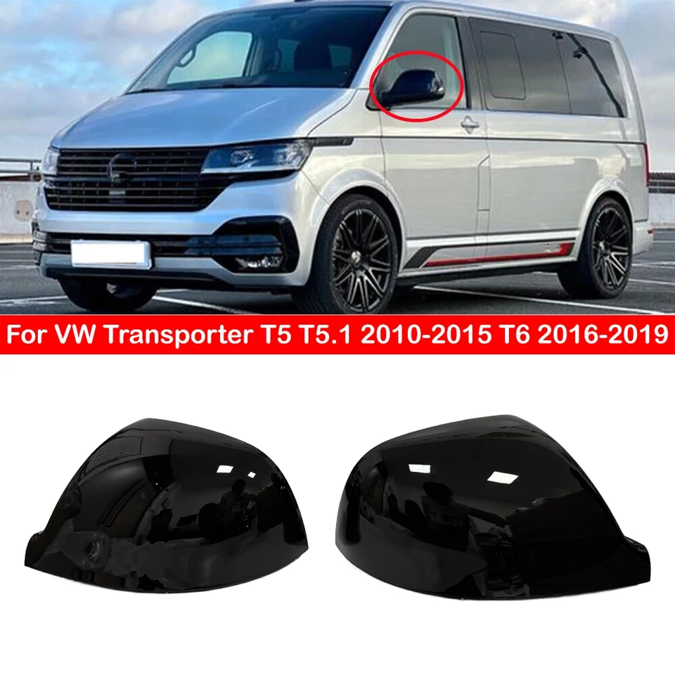 Spiegelkappen zum Austausch Schwarz Glanz für VW Bus T5.2 T6 T6.1 Amarok Spiegelkappen zum Austausch Schwarz Glanz für VW Bus T5.2 T6 T6.1 Amarok
