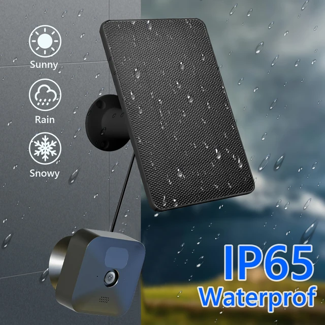 Waterproof Solar Panel Charger with 2000mAh Battery for Blink XT XT2 Outdoor Camera and 360 Adjustable Mount 3
