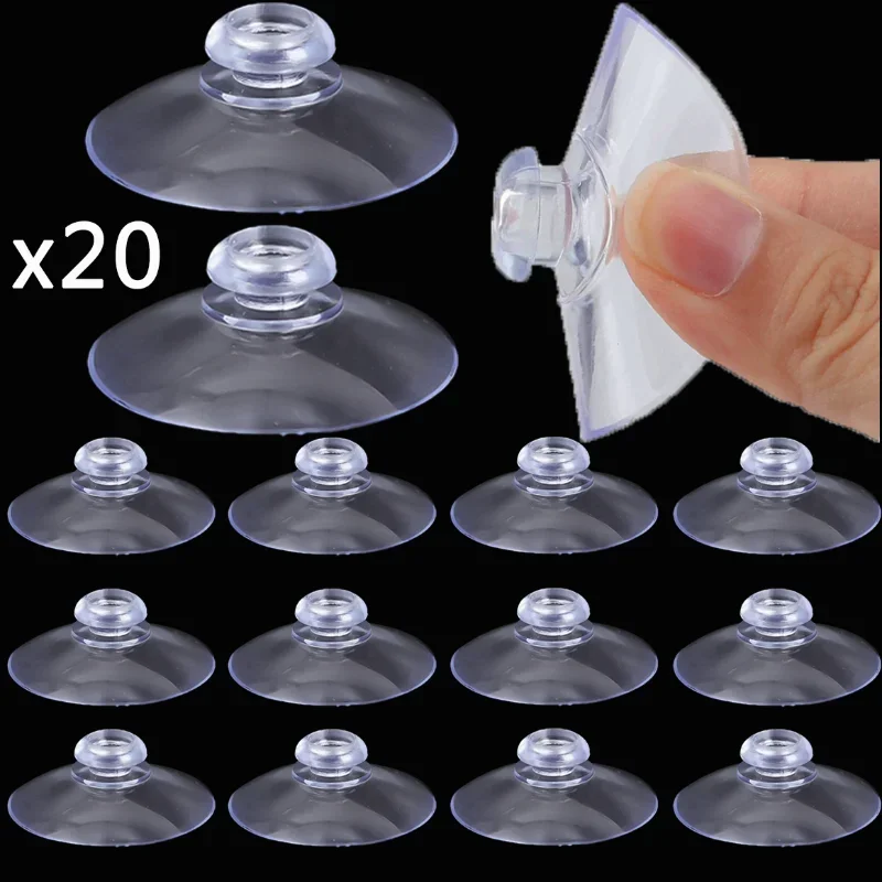 5/20 Pz Trasparente Ventosa Potente Vuoto Testa Di Fungo Ventose Gancio Da Parete Cucina Bagno Matrimonio Vetro Decor Ganci 2/3/4/5Cm