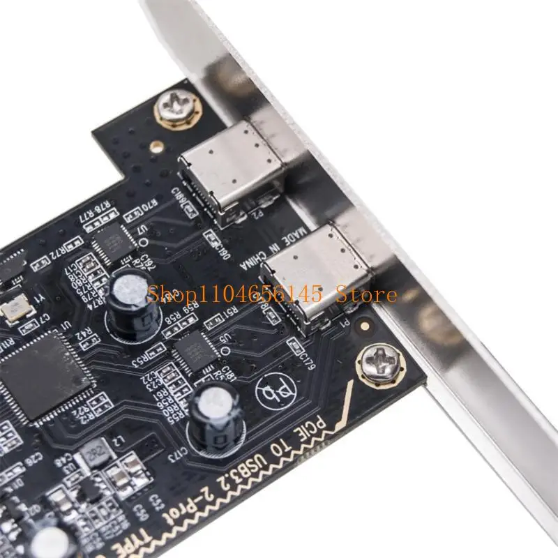 652F PCIE 이중 유형 C 확장 카드 PCIE 2 포트 유형 C USB 3.2 GEN1 5Gbps