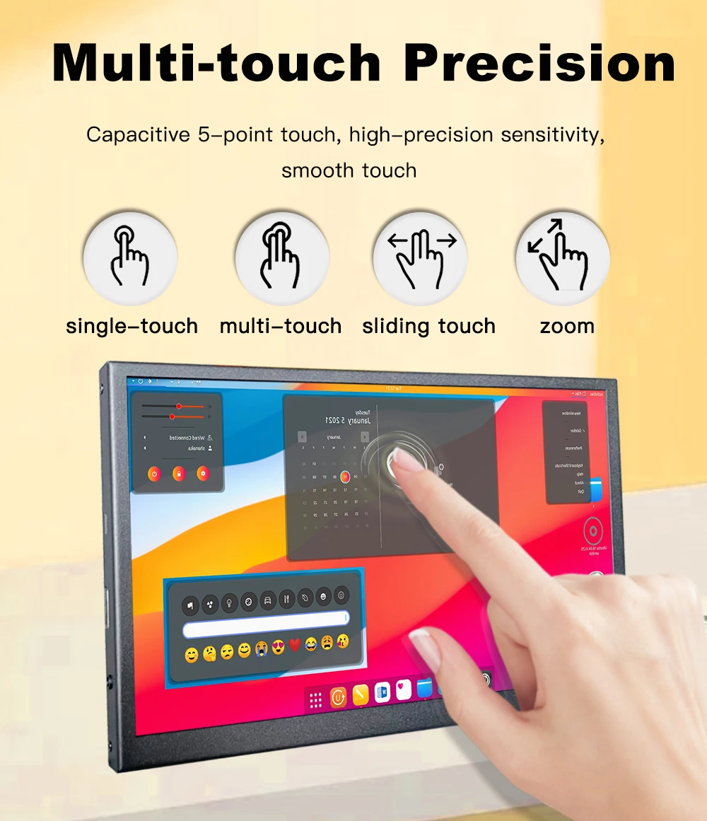 LESOWN  ̵ ġũ , PC Ŀ , ޴ ̴ LCD  ũ , HDMI 1024x600 IPS, 7 10.1 ġ