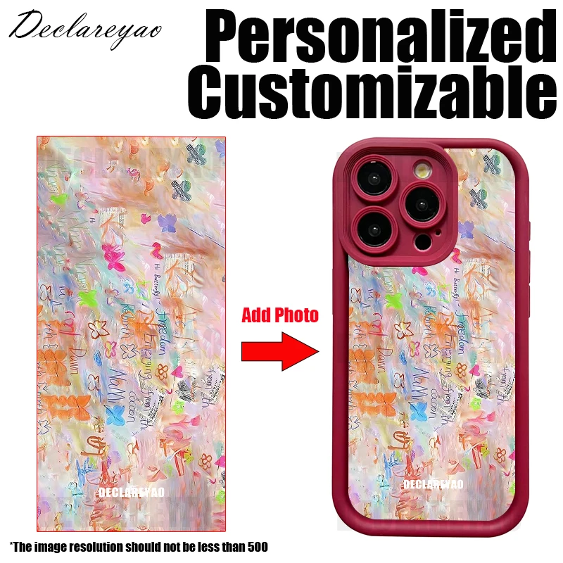 Personalisierte DIY individuelle Foto individuelle Hülle für Apple iPhone 16 Pro Max 15 14 Plus 13 12 Mini 16e Cover Bild Silikon weich – Detail 4