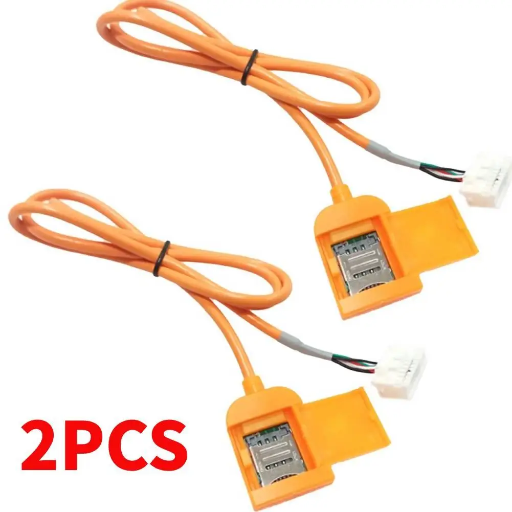 2PCS Sim Card Slot Adapter For Android Radio Multimedia Gps 4G 20pin Cable Connector Car Accsesories Wires Replancement Part car wire cable adapter,sim card slot adapter