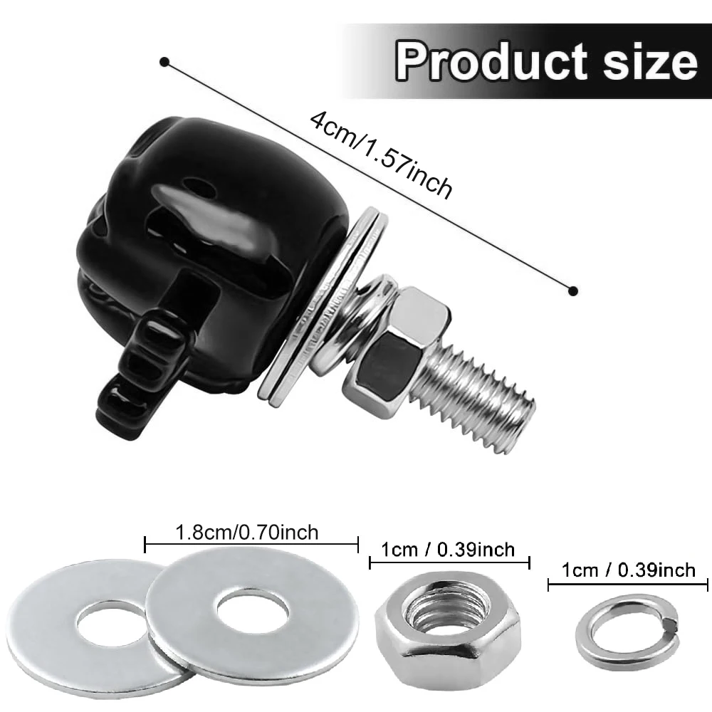 Gothic Skull Decor License Plate Screws – Set of 4