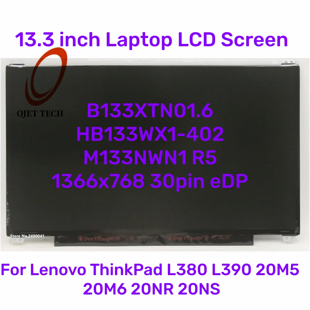 Laptop Lcd Tela B133xtn01.6 Hb133wx1402 M133nwn1 r5 para Lenovo Thinkpad L380 L390 20m5 20m6 20nr 20ns 1366×768 30pin Edp 13.3
