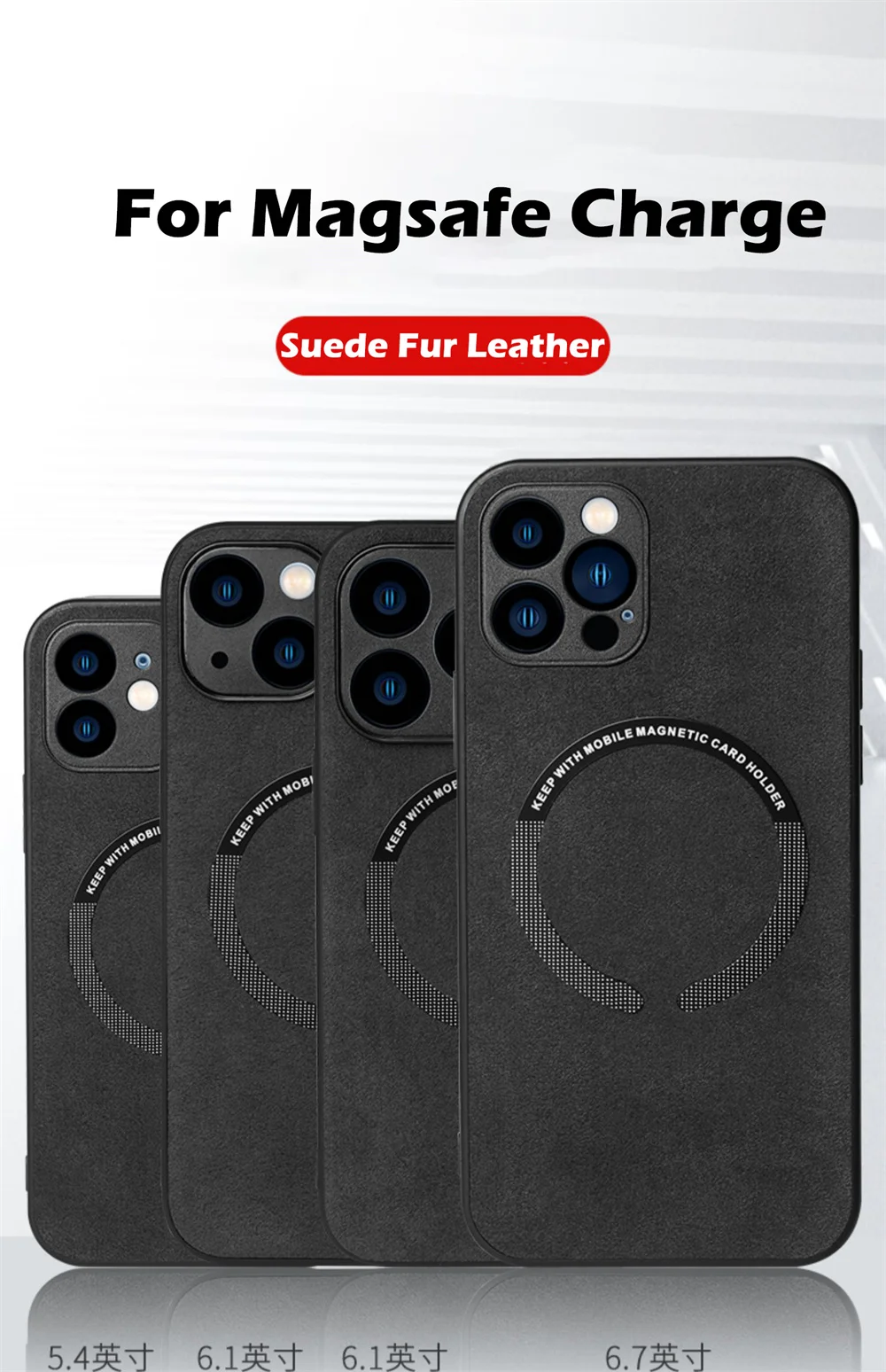 Suede Fur Leather Magnetic For Magsafe Wireless Charge Case For iPhone 13 12 Mini 11 Pro XS Max XR X 8 7 Plus Shockproof Cover