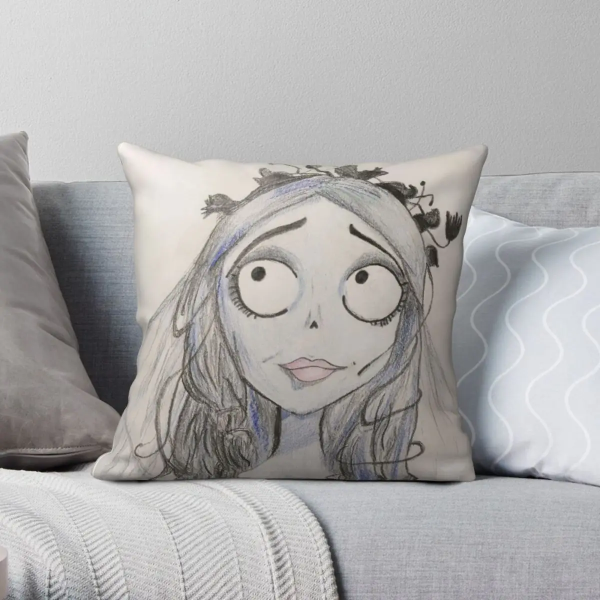 

Труп невесты похоронные Риты квадратная наволочка из полиэстера льняная бархатная Декоративная Подушка на молнии мандарин наволочка для подушки 18 дюймов