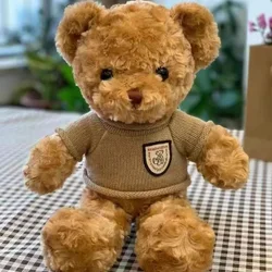 Adorable 30cm Teddy Bear Plush Toy with Soft Sweater - Perfect Gift - 30cm (Orange)