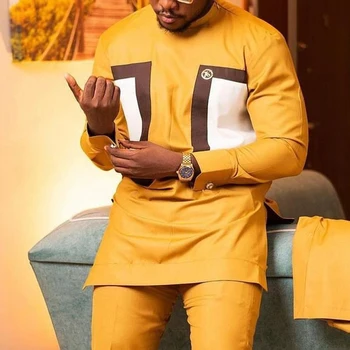 Kabiru Long Sleeve Kaftan Outfit
