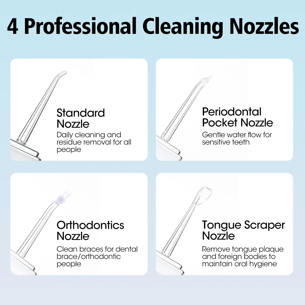 Waterproof Electric Oral Irrigator Cordless Dental Flosser