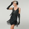2024 Newest 1920s Flapper Roaring Plus Size 20s Great Lady MIni Short Dress Gatsby Fringed Sequin Beaded Lady Mini Tassels Dress 1