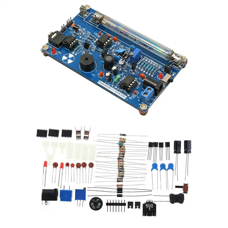 A04I DIY Assemble Geiger Counter Kit Counter Module Nuclear Radiation Detector with Sound and Light Alarm image 6