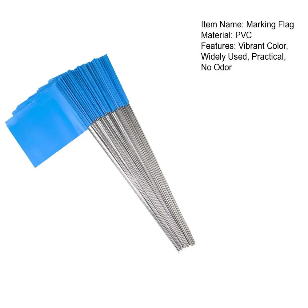 100Pcs 14*10cm Marking Flags Lawn Flag Markers Waterproof Non-Fading PVC Landscape Flags Sprinkler Flags Gardening Accessories