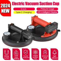 8 Inch 200KG Air Pump Electric Vacuum Suction Cup Powerful Heavy-Duty Sucker Glass Ceramic Tile Lifting Magnets Tool Type-C