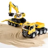 HUINA 1319 New Excavator 9-channel Remote Control Flat Trailer 1:24 Simulation Engineering Car Children's Birthday Gift Toys 6