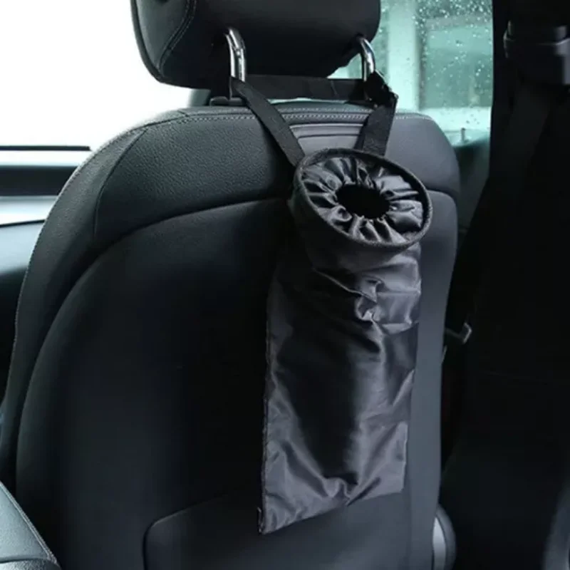 Car Dustbin Garbage Bag Dust Seat Back Storage Rubbish Bin Box Sundries